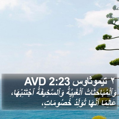 ٢ تيموثاوس 2:23 AVD Bible Verse Image
