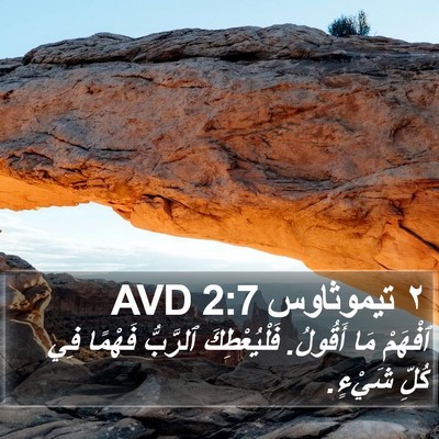 ٢ تيموثاوس 2:7 AVD Bible Verse Image