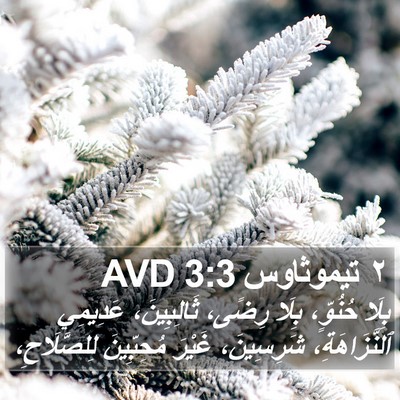 ٢ تيموثاوس 3:3 AVD Bible Verse Image