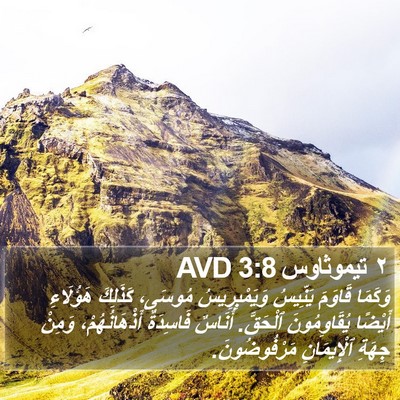 ٢ تيموثاوس 3:8 AVD Bible Verse Image