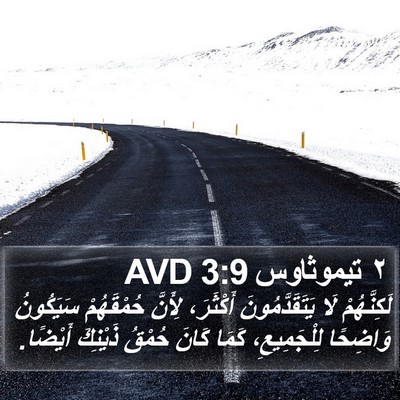 ٢ تيموثاوس 3:9 AVD Bible Verse Image