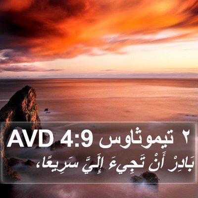 ٢ تيموثاوس 4:9 AVD Bible Verse Image