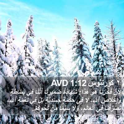 ٢ كورنثوس 1:12 AVD Bible Verse Image