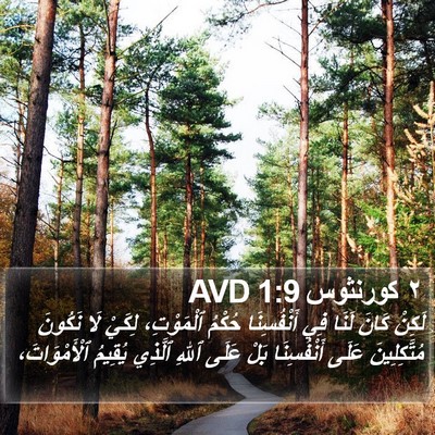 ٢ كورنثوس 1:9 AVD Bible Verse Image
