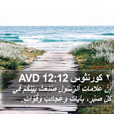 ٢ كورنثوس 12:12 AVD Bible Verse Image