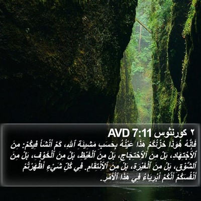 ٢ كورنثوس 7:11 AVD Bible Verse Image