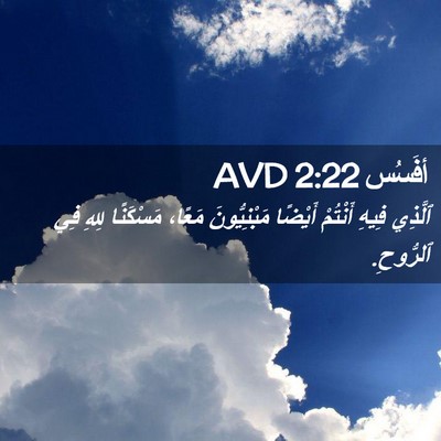 Picture 02 - أفَسُس 2:22 AVD - ٱلَّذِي فِيهِ أَنْتُمْ - Bible Verse Picture