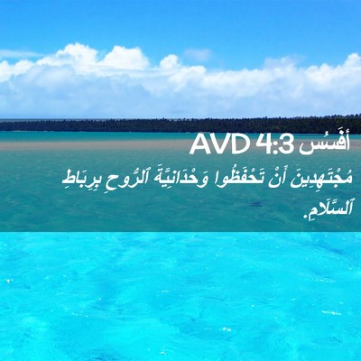 Picture 02 - أفَسُس 4:3 AVD - مُجْتَهِدِينَ أَنْ - Bible Verse Picture