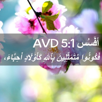 Picture 02 - أفَسُس 5:1 AVD - فَكُونُوا مُتَمَثِّلِينَ - Bible Verse Picture