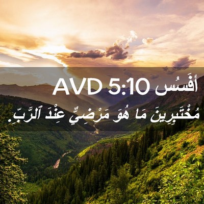 Picture 02 - أفَسُس 5:10 AVD - مُخْتَبِرِينَ مَا هُوَ - Bible Verse Picture
