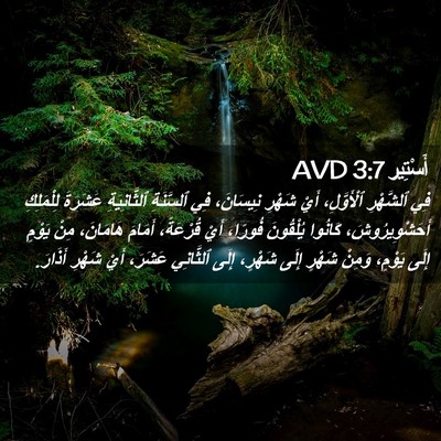 Picture 02 - أَسْتِير 3:7 AVD - فِي ٱلشَّهْرِ ٱلْأَوَّلِ، - Bible Verse Picture