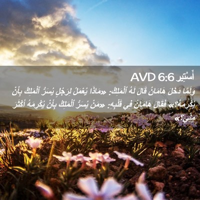 Picture 02 - أَسْتِير 6:6 AVD - وَلَمَّا دَخَلَ هَامَانُ - Bible Verse Picture