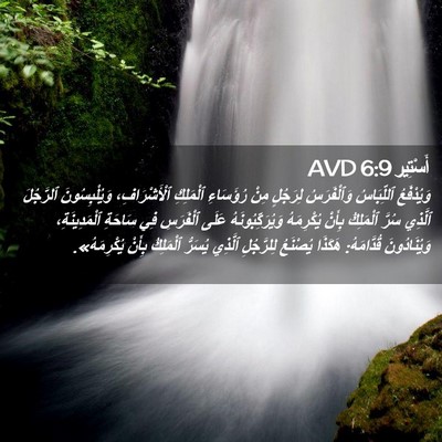 Picture 02 - أَسْتِير 6:9 AVD - وَيُدْفَعُ ٱللِّبَاسُ - Bible Verse Picture