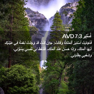 Picture 02 - أَسْتِير 7:3 AVD - فَأَجَابَتْ أَسْتِيرُ - Bible Verse Picture