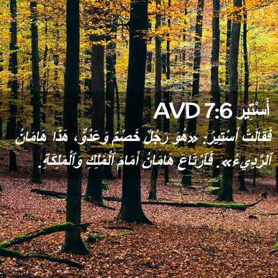 Picture 02 - أَسْتِير 7:6 AVD - فَقَالَتْ أَسْتِيرُ: «هُوَ - Bible Verse Picture