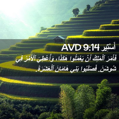 Picture 02 - أَسْتِير 9:14 AVD - فَأَمَرَ ٱلْمَلِكُ أَنْ - Bible Verse Picture