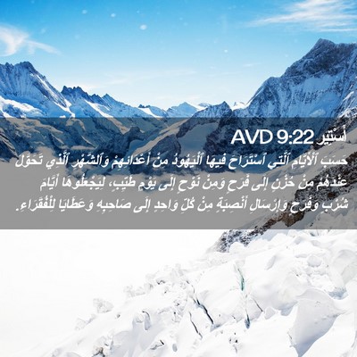 Picture 02 - أَسْتِير 9:22 AVD - حَسَبَ ٱلْأَيَّامِ - Bible Verse Picture
