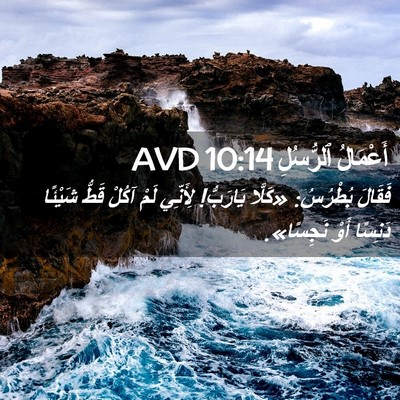 Picture 02 - أَعْمَالُ ٱلرُّسُلِ 10:14 AVD - فَقَالَ بُطْرُسُ: «كَلَّا - Bible Verse Picture