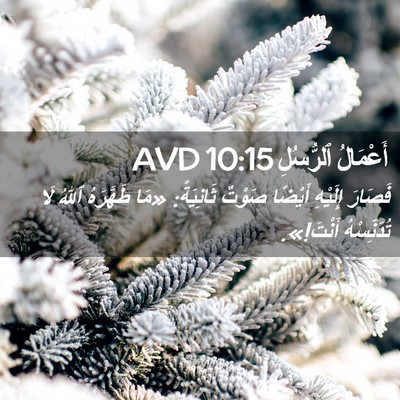 Picture 02 - أَعْمَالُ ٱلرُّسُلِ 10:15 AVD - فَصَارَ إِلَيْهِ أَيْضًا - Bible Verse Picture