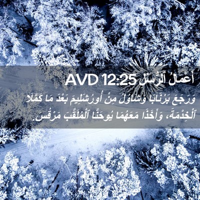 Picture 02 - أَعْمَالُ ٱلرُّسُلِ 12:25 AVD - وَرَجَعَ بَرْنَابَا - Bible Verse Picture