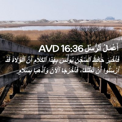 Picture 02 - أَعْمَالُ ٱلرُّسُلِ 16:36 AVD - فَأَخْبَرَ حَافِظُ - Bible Verse Picture