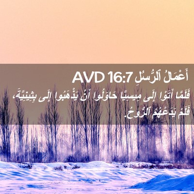 Picture 02 - أَعْمَالُ ٱلرُّسُلِ 16:7 AVD - فَلَمَّا أَتَوْا إِلَى - Bible Verse Picture