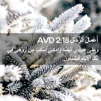 Picture 02 - أَعْمَالُ ٱلرُّسُلِ 2:18 AVD - وَعَلَى عَبِيدِي أَيْضًا - Bible Verse Picture