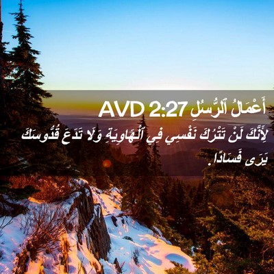 Picture 02 - أَعْمَالُ ٱلرُّسُلِ 2:27 AVD - لِأَنَّكَ لَنْ تَتْرُكَ - Bible Verse Picture