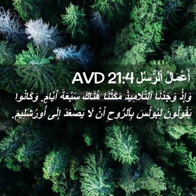 Picture 02 - أَعْمَالُ ٱلرُّسُلِ 21:4 AVD - وَإِذْ وَجَدْنَا - Bible Verse Picture