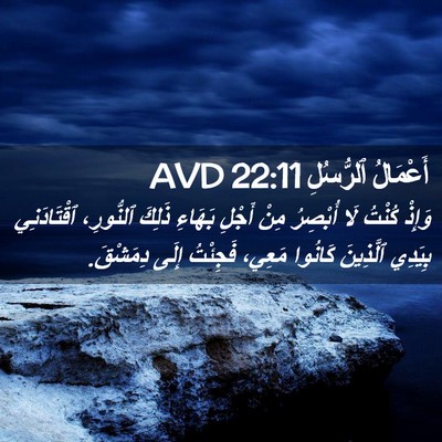 Picture 02 - أَعْمَالُ ٱلرُّسُلِ 22:11 AVD - وَإِذْ كُنْتُ لَا أُبْصِرُ - Bible Verse Picture
