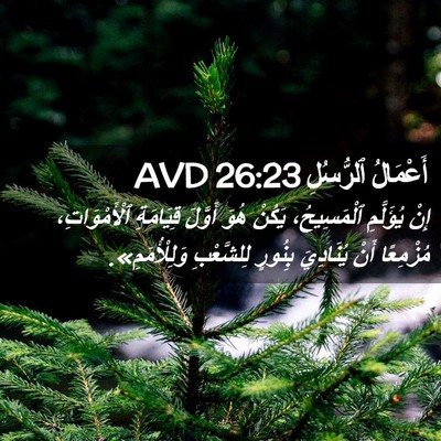 Picture 02 - أَعْمَالُ ٱلرُّسُلِ 26:23 AVD - إِنْ يُؤَلَّمِ - Bible Verse Picture
