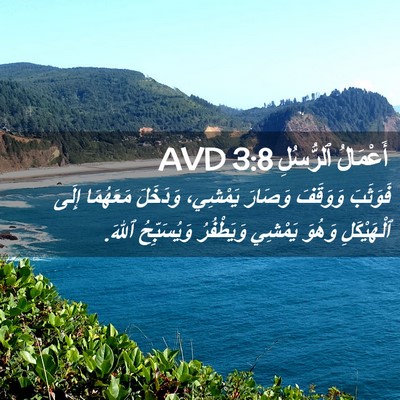 Picture 02 - أَعْمَالُ ٱلرُّسُلِ 3:8 AVD - فَوَثَبَ وَوَقَفَ وَصَارَ - Bible Verse Picture