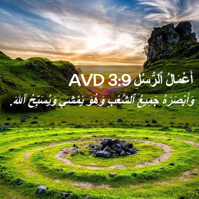 Picture 02 - أَعْمَالُ ٱلرُّسُلِ 3:9 AVD - وَأَبْصَرَهُ جَمِيعُ - Bible Verse Picture