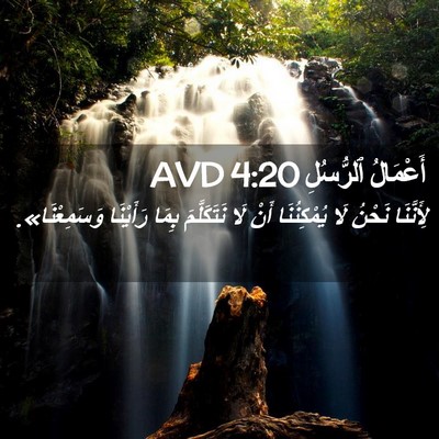 Picture 02 - أَعْمَالُ ٱلرُّسُلِ 4:20 AVD - لِأَنَّنَا نَحْنُ لَا - Bible Verse Picture