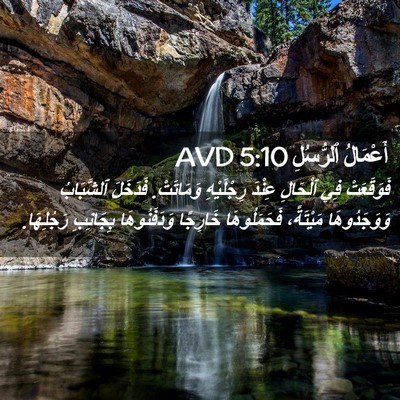 Picture 02 - أَعْمَالُ ٱلرُّسُلِ 5:10 AVD - فَوَقَعَتْ فِي ٱلْحَالِ - Bible Verse Picture