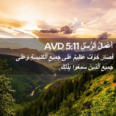 Picture 02 - أَعْمَالُ ٱلرُّسُلِ 5:11 AVD - فَصَارَ خَوْفٌ عَظِيمٌ - Bible Verse Picture