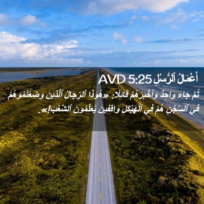 Picture 02 - أَعْمَالُ ٱلرُّسُلِ 5:25 AVD - ثُمَّ جَاءَ وَاحِدٌ - Bible Verse Picture