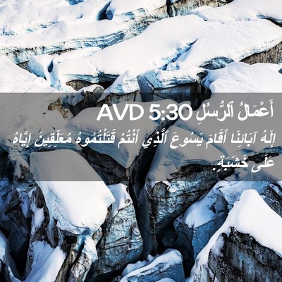 Picture 02 - أَعْمَالُ ٱلرُّسُلِ 5:30 AVD - إِلَهُ آبَائِنَا أَقَامَ - Bible Verse Picture