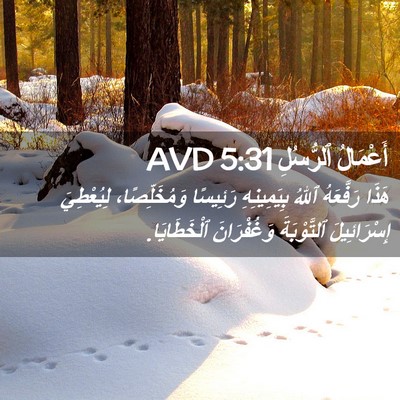 Picture 02 - أَعْمَالُ ٱلرُّسُلِ 5:31 AVD - هَذَا رَفَّعَهُ ٱللهُ - Bible Verse Picture