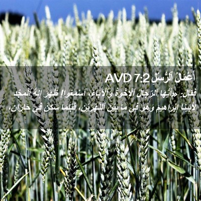 Picture 02 - أَعْمَالُ ٱلرُّسُلِ 7:2 AVD - فَقَالَ: «أَيُّهَا - Bible Verse Picture