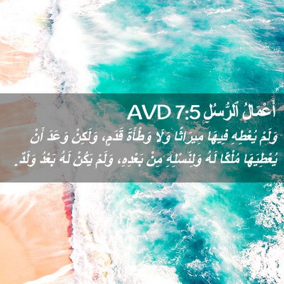 Picture 02 - أَعْمَالُ ٱلرُّسُلِ 7:5 AVD - وَلَمْ يُعْطِهِ فِيهَا - Bible Verse Picture