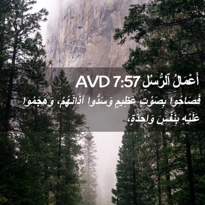 Picture 02 - أَعْمَالُ ٱلرُّسُلِ 7:57 AVD - فَصَاحُوا بِصَوْتٍ - Bible Verse Picture