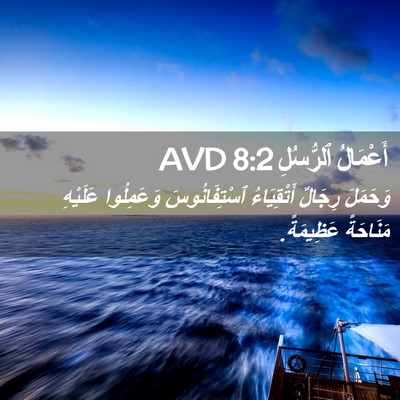 Picture 02 - أَعْمَالُ ٱلرُّسُلِ 8:2 AVD - وَحَمَلَ رِجَالٌ - Bible Verse Picture