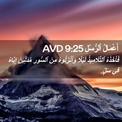 Picture 02 - أَعْمَالُ ٱلرُّسُلِ 9:25 AVD - فَأَخَذَهُ ٱلتَّلَامِيذُ - Bible Verse Picture