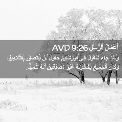 Picture 02 - أَعْمَالُ ٱلرُّسُلِ 9:26 AVD - وَلَمَّا جَاءَ شَاوُلُ - Bible Verse Picture