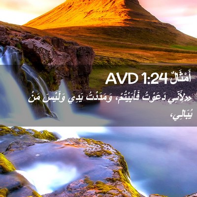 Picture 02 - أَمْثَالٌ 1:24 AVD - «لِأَنِّي دَعَوْتُ - Bible Verse Picture