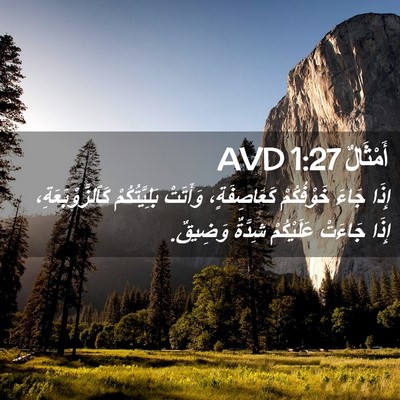 Picture 02 - أَمْثَالٌ 1:27 AVD - إِذَا جَاءَ خَوْفُكُمْ - Bible Verse Picture