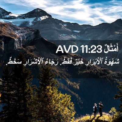 Picture 02 - أَمْثَالٌ 11:23 AVD - شَهْوَةُ ٱلْأَبْرَارِ - Bible Verse Picture