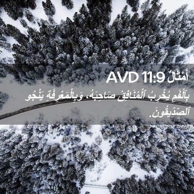 Picture 02 - أَمْثَالٌ 11:9 AVD - بِٱلْفَمِ يُخْرِبُ - Bible Verse Picture