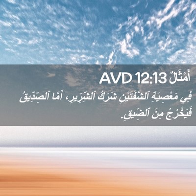 Picture 02 - أَمْثَالٌ 12:13 AVD - فِي مَعْصِيَةِ - Bible Verse Picture